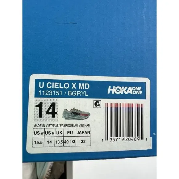 Hoka One One U Cielo X MD Track Shoes In Blue/Orange 1123151/BGRYL US 14M 15.5W - Picture 9 of 9